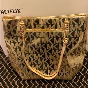 Gold Michael Kors bag